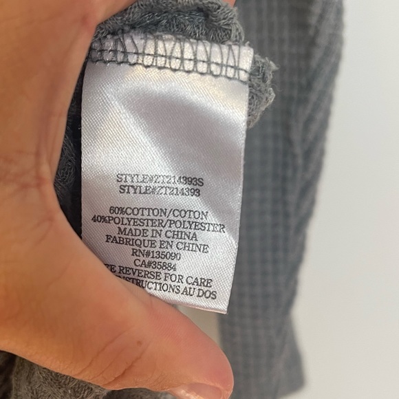 Z Supply Stone Blue Green Ansel Brushed Thermal Top - Small - Picture 9 of 9